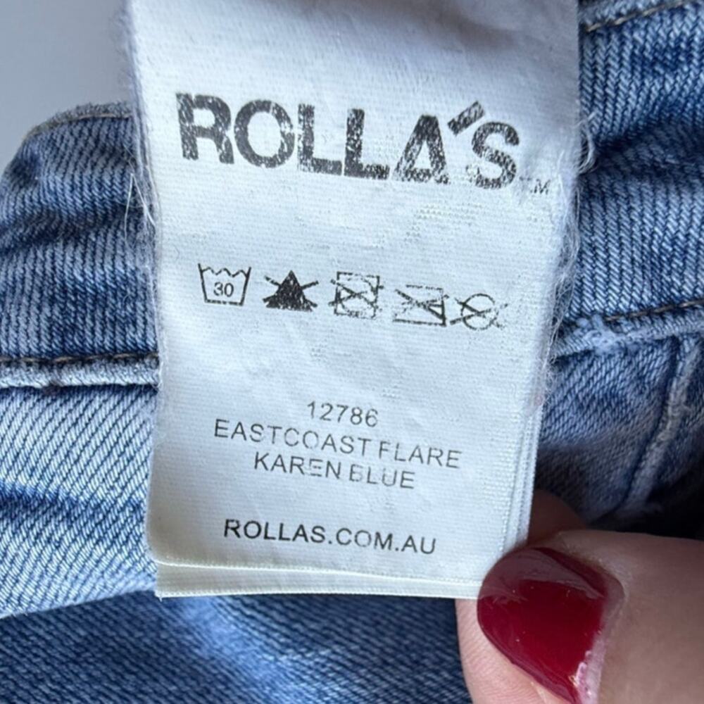 ROLLA'S East Coast High Rise Flare Karen Blue Jeans Size 26 - Picture 7 of 10